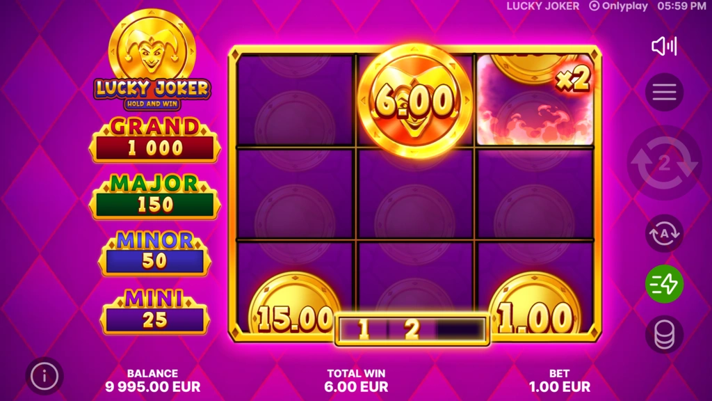 Lucky Joker Hold and Win - Hold and Win Bonus Game